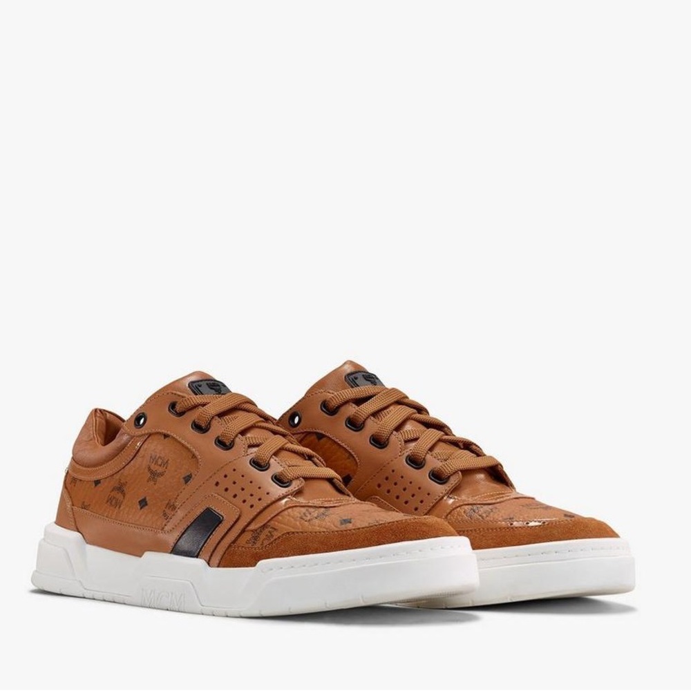 MCM Brown and White Women's Sneakers